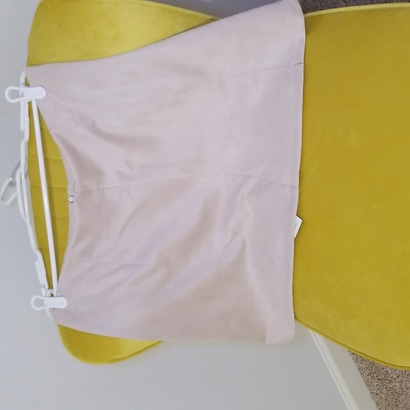 CUPSHE Women High Waist Zipper Bodycon Silhouette Light Brown Short Skirt - Picture 5 of 9